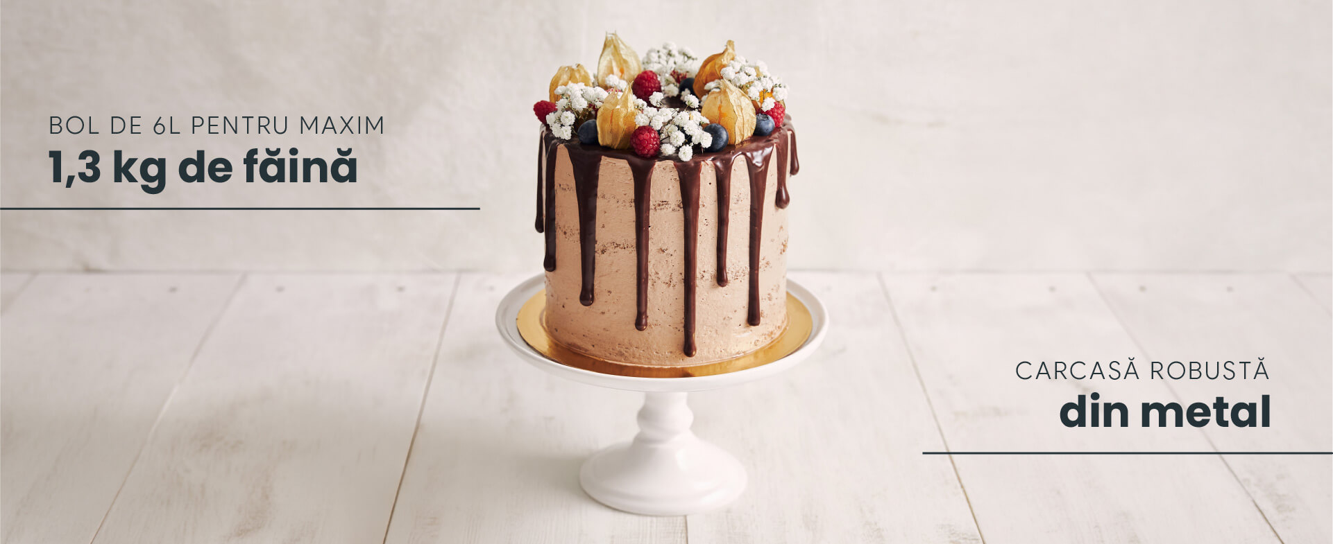 Mixer cu bol de 6 L din inox, 1800 W, 2 kg aluat, carcasă aluminiu, 10 viteze, timer, 3 accesorii inox, MB-1800-NOVA, argintiu - 2